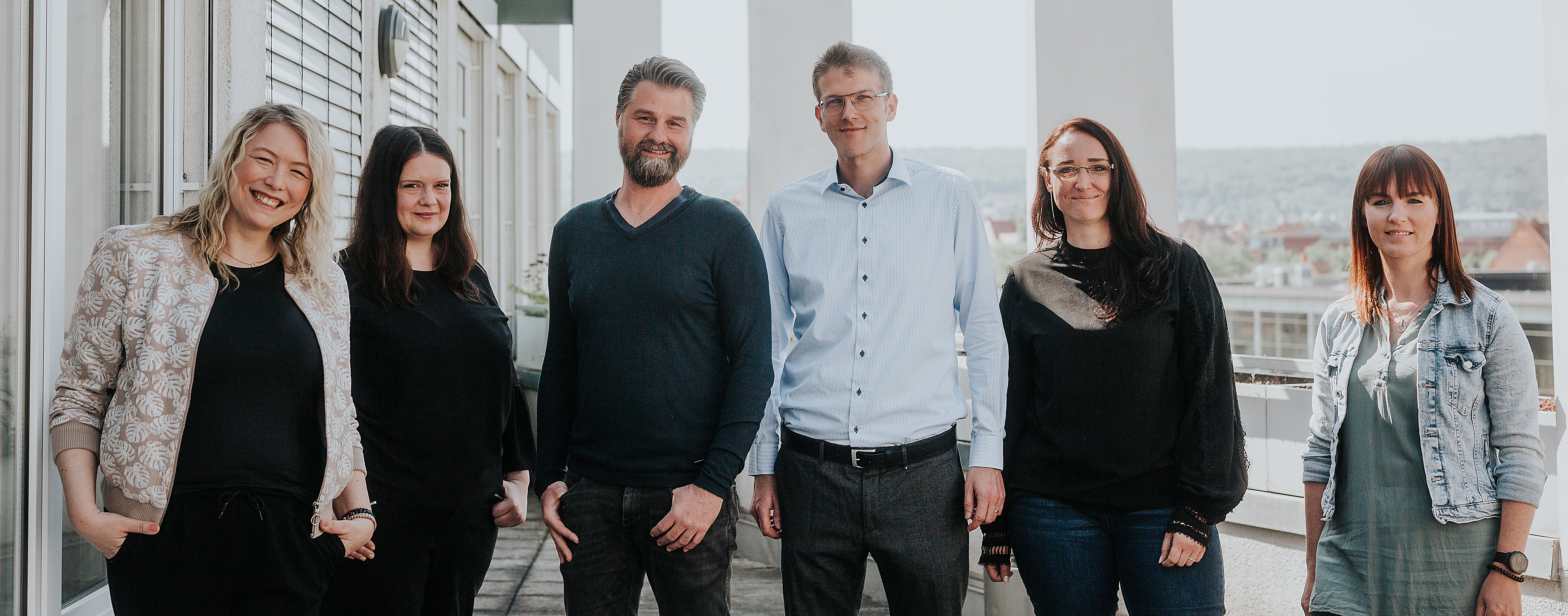 Starke Erfurt - Support und Consultant Team Sage HR (vlnr Sabrina Hoffmeyer, Juliane Lange, anonym, Ronald Jirges, Susanne Preßl und Josephine Schmidt) )